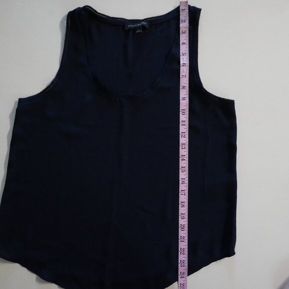 Banana Republic Sleeveless Navy Blouse Scoop Neck - Picture 4 of 5